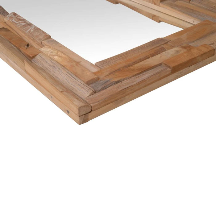 Oglindă decorativă din lemn de tec, 90 x 60 cm, dreptunghiular - WALTI WALTI