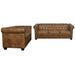Set canapele Chesterfield cu 2 și 3 locuri, maro - WALTI WALTI