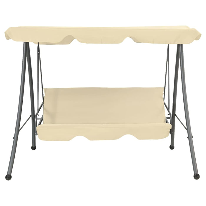 Balansoar de exterior cu copertină, alb nisipiu - WALTI WALTI