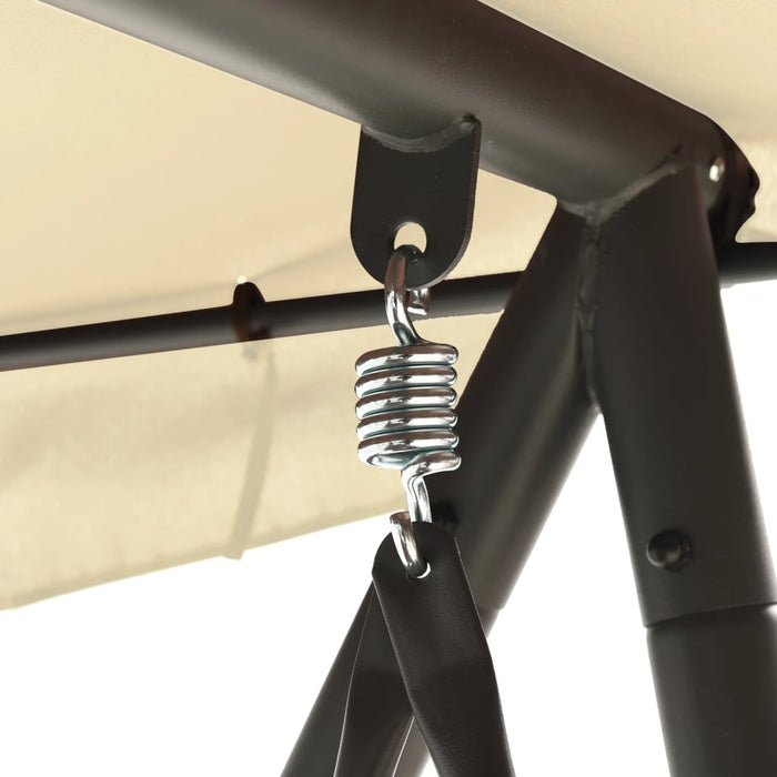 Balansoar de exterior cu copertină, alb nisipiu - WALTI WALTI