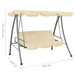 Balansoar de exterior cu copertină, alb nisipiu - WALTI WALTI