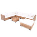 Set mobilier cu canapea 27 piese, culoare naturală, ratan - WALTI WALTI