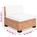 Set mobilier cu canapea 27 piese, culoare naturală, ratan - WALTI WALTI