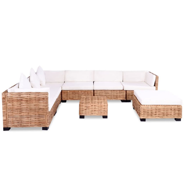Set mobilier cu canapea 27 piese, culoare naturală, ratan - WALTI WALTI