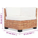 Set mobilier cu canapea 27 piese, culoare naturală, ratan - WALTI WALTI