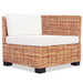 Set mobilier cu canapea 14 piese, culoare naturală, ratan - WALTI WALTI