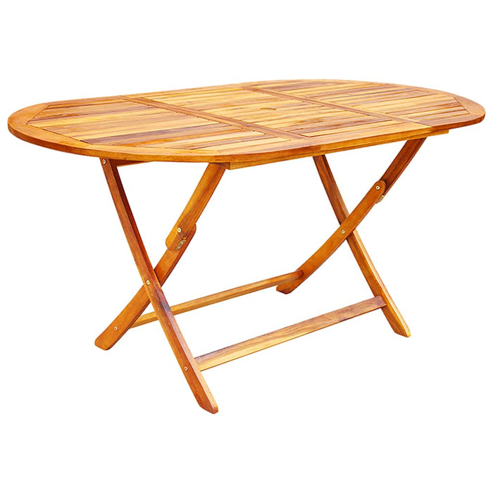 Set mobilier de exterior pliabil, 9 piese, lemn masiv de acacia - WALTI WALTI