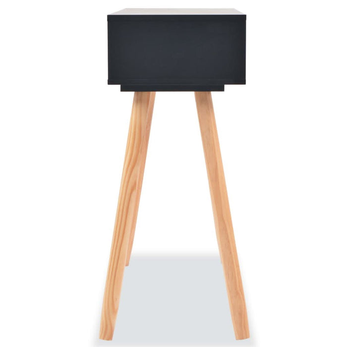 Masă consolă, lemn masiv de pin 80x30x72 cm, negru - WALTI WALTI