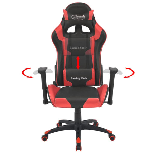 Scaun birou rabatabil, design racing, piele artificială, roșu - WALTI WALTI