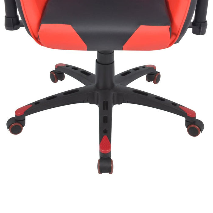 Scaun birou rabatabil, design racing, piele artificială, roșu - WALTI WALTI