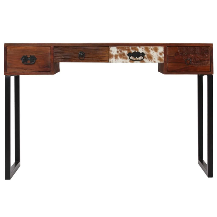 Birou, 117x50x76 cm, lemn masiv de sheesham și piele naturală - WALTI WALTI
