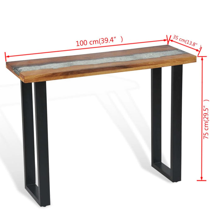 Masă consolă Lemn de tec 100 x 35 x 75 cm - WALTI WALTI