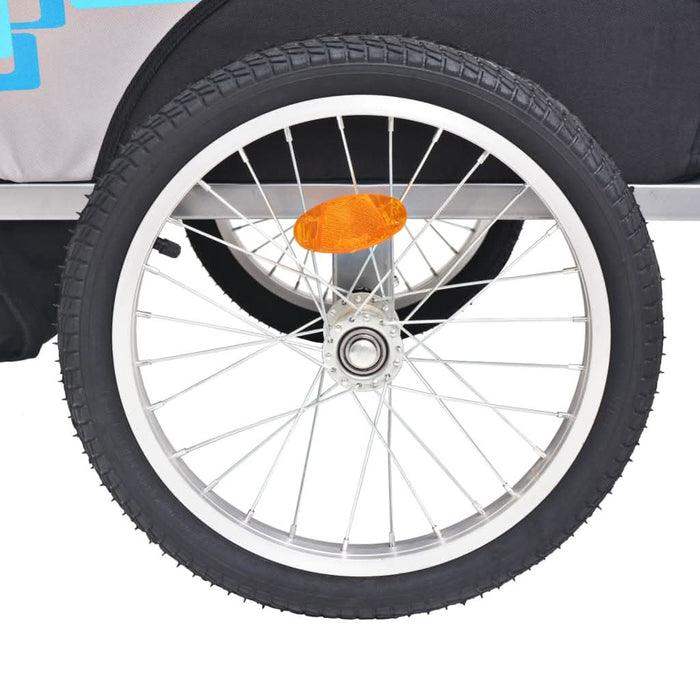 Remorcă de bicicletă pentru copii, gri și albastru, 30 kg - WALTI WALTI