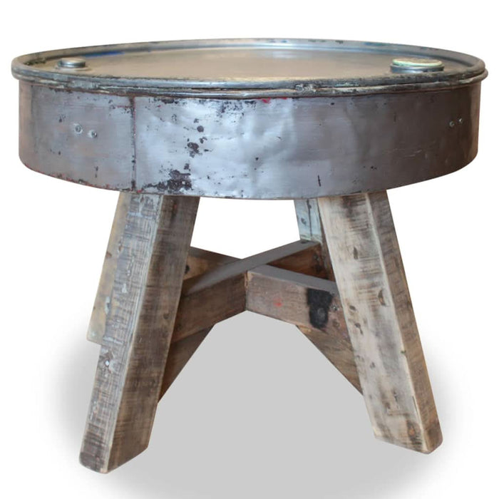 Măsuță de cafea Lemn masiv reciclat 60 x 45 cm Argintiu - WALTI WALTI