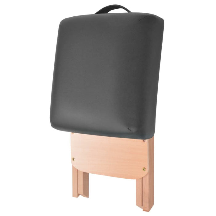 Taburet pliabil de masaj, șezut gros de 12 cm & 2 perne, negru - WALTI WALTI