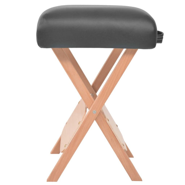 vidaXL Taburet pliabil de masaj cu șezut gros de 12 cm, negru - WALTI WALTI