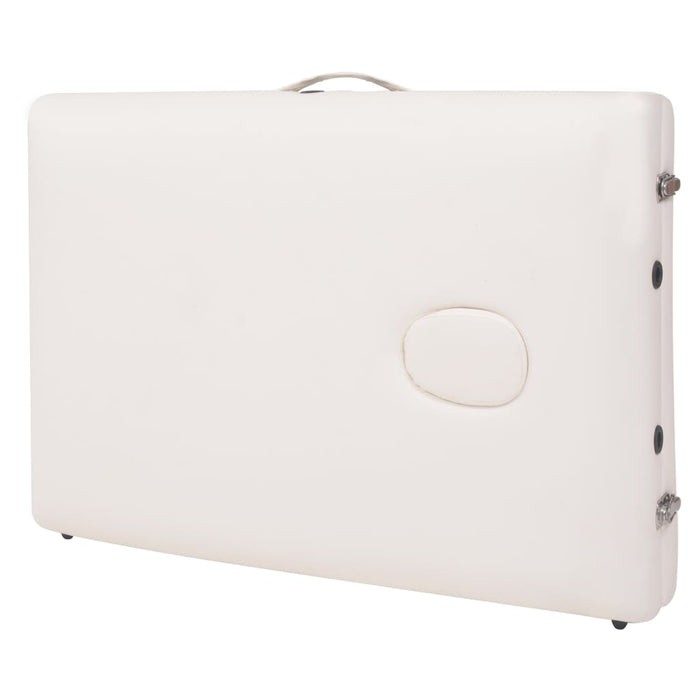 Masă de masaj pliabilă cu 3 zone, 10 cm grosime, alb - WALTI WALTI