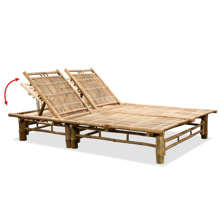 Șezlong de plajă pentru 2 persoane, bambus - WALTI WALTI