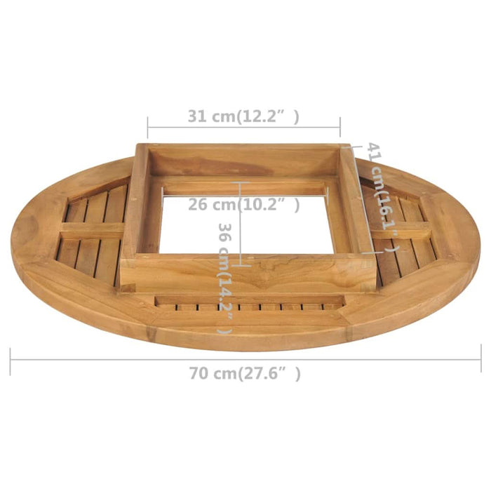 Blat de masă pentru lada de bere, 70 cm, lemn de tec - WALTI WALTI