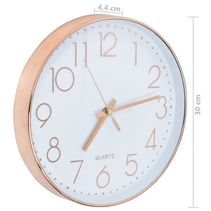 Ceas de perete, auriu rose, 30 cm - WALTI WALTI