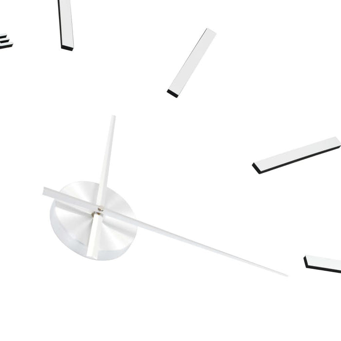 Ceas de perete 3D, argintiu, 100 cm, XXL, design modern - WALTI WALTI