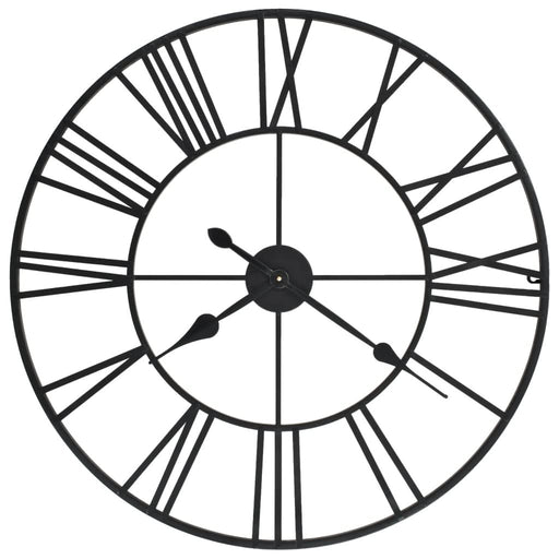 Ceas de perete vintage, cu cuarț, lemn și metal, XXL, 80 cm - WALTI WALTI