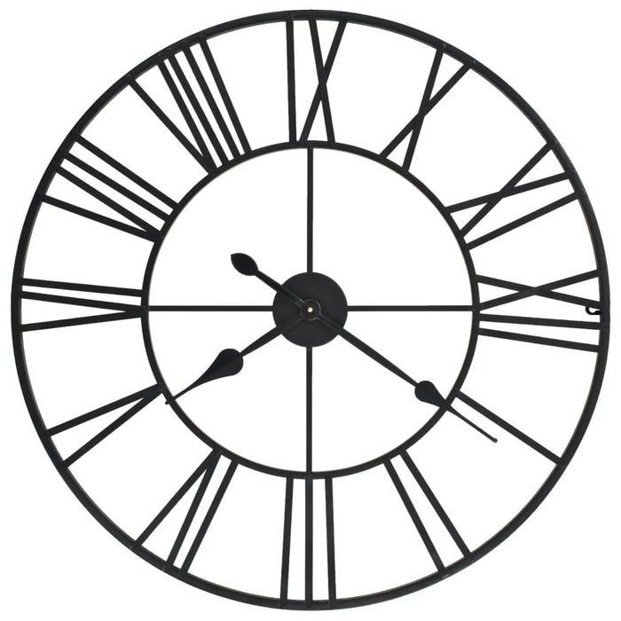 Ceas de perete vintage, cu cuarț, lemn și metal, XXL, 80 cm - WALTI WALTI