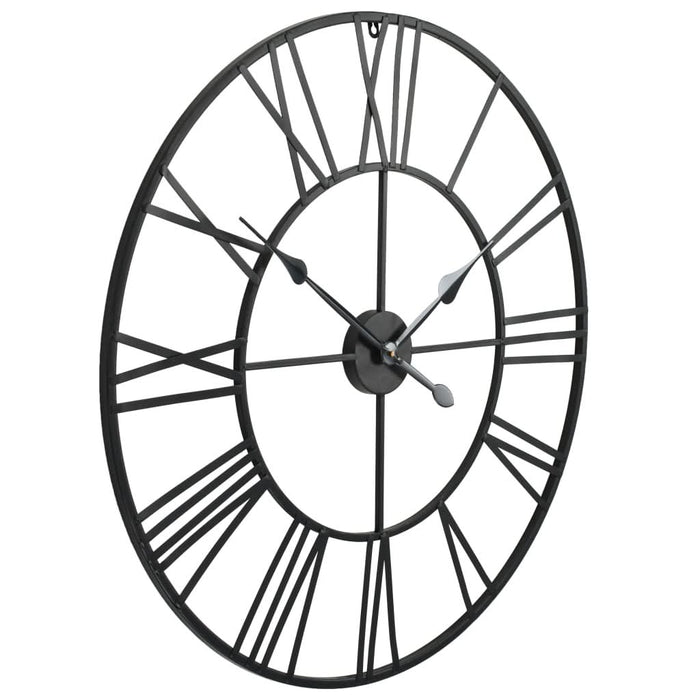 Ceas de perete vintage, cu cuarț, lemn și metal, XXL, 80 cm - WALTI WALTI