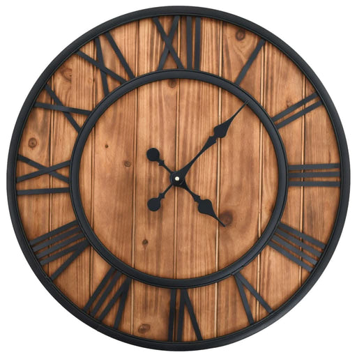 Ceas de perete vintage, cu cuarț, lemn și metal, XXL, 60 cm - WALTI WALTI