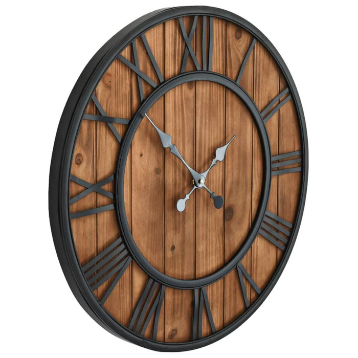 Ceas de perete vintage, cu cuarț, lemn și metal, XXL, 60 cm - WALTI WALTI