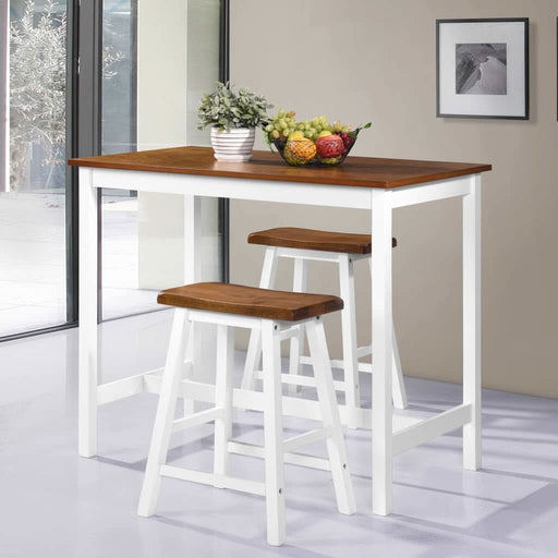 Set mobilier tip bar, masă și scaune, 3 piese, lemn masiv - WALTI WALTI
