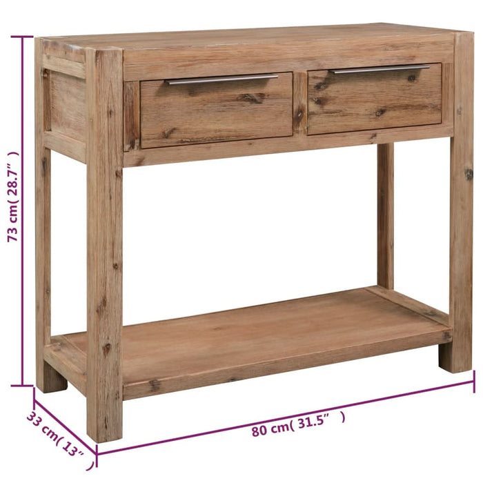 Masă consolă, 82x33x73 cm, lemn masiv de acacia - WALTI WALTI