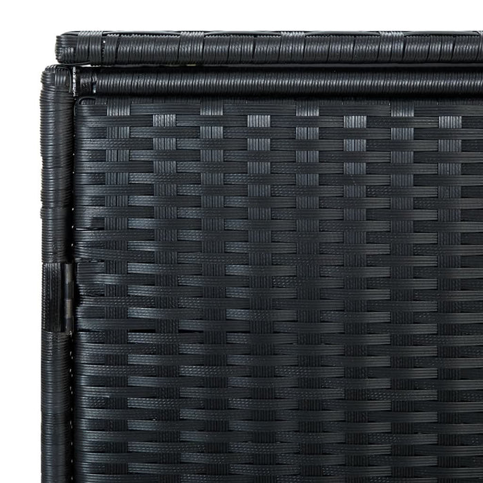 Magazie dublă pentru pubele, poliratan, negru, 148x80x111 cm - WALTI WALTI