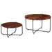 Set masă de cafea, 2 piese, lemn masiv de sheesham, 60 x 35 cm - WALTI WALTI