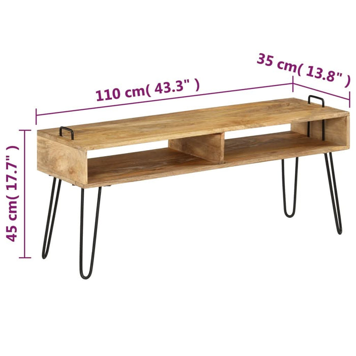 Comodă TV din lemn masiv de mango, 110 x 35 x 45 cm - WALTI WALTI