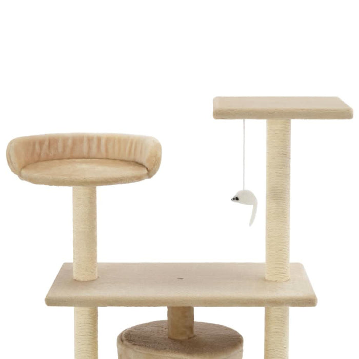 Ansamblu pentru pisici cu stâlpi din funie de sisal, 95 cm Bej - WALTI WALTI