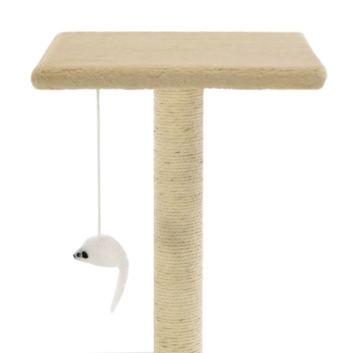 Ansamblu pentru pisici cu stâlpi din funie de sisal, 95 cm Bej - WALTI WALTI
