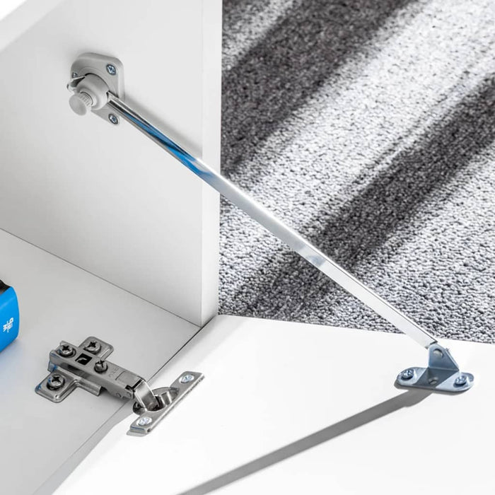 Mobilier sufragerie, spațiu TV 5 piese, lumini LED Negru lucios - WALTI WALTI