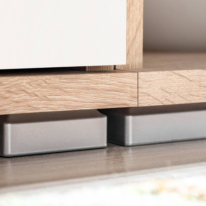 Mobilă de perete cu spațiu TV, iluminare LED, stejar sonoma - WALTI WALTI