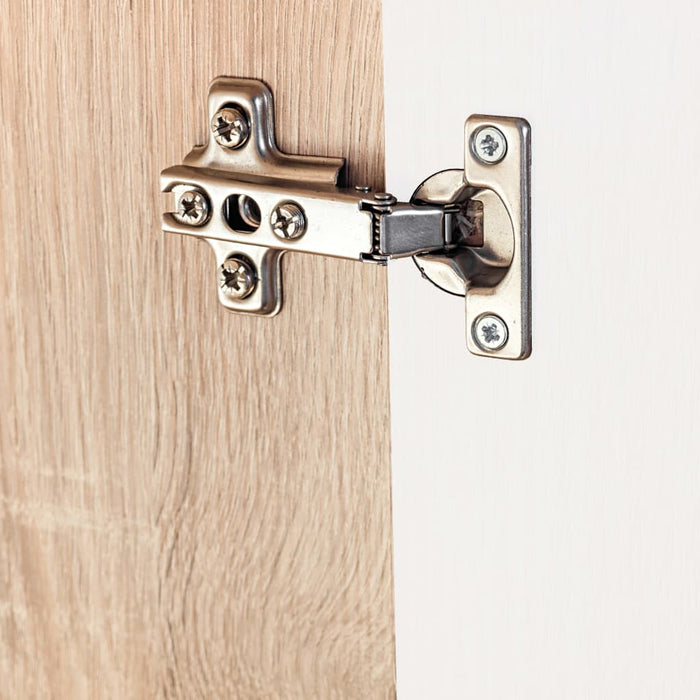 Mobilă de perete cu spațiu TV, iluminare LED, stejar sonoma - WALTI WALTI