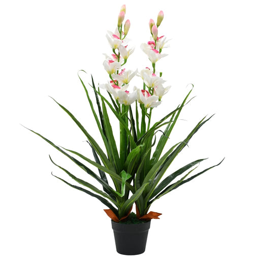 Plantă artificială Orhidee Cymbidium cu ghiveci 100 cm verde - WALTI WALTI