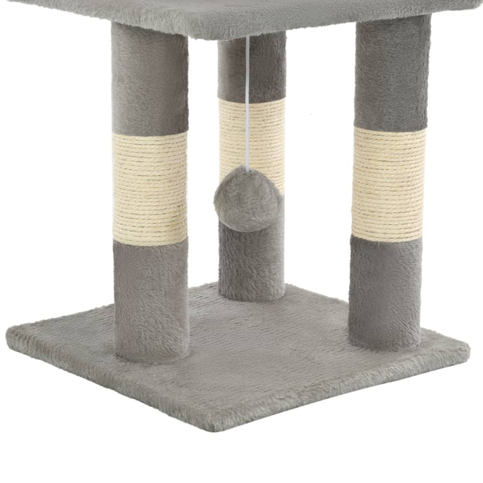 Ansamblu pentru pisici, stâlpi din funie de sisal, 65 cm, gri - WALTI WALTI