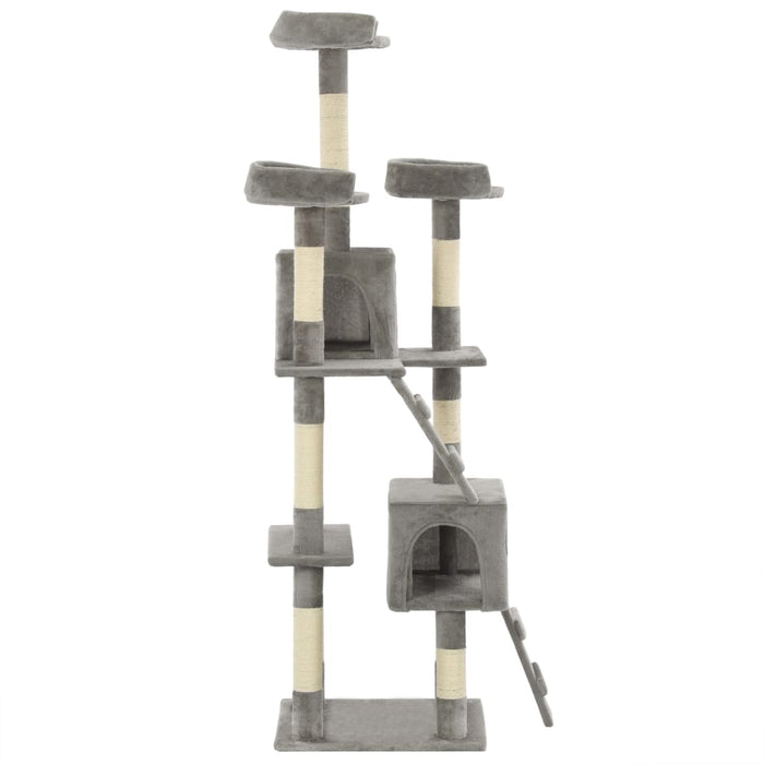 Ansamblu pentru pisici cu stâlpi funie sisal, 170 cm, gri - WALTI WALTI