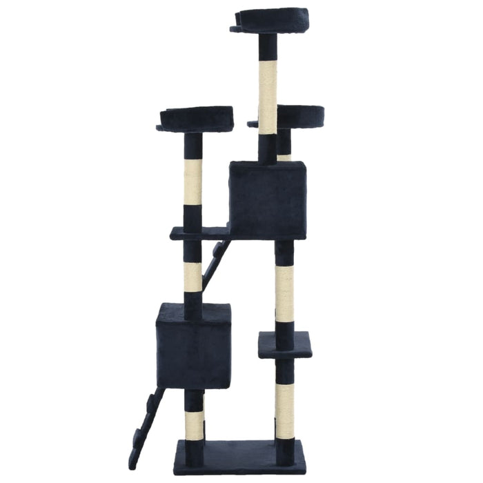 Ansamblu pentru pisici cu stâlpi funie sisal, 170 cm, albastru - WALTI WALTI