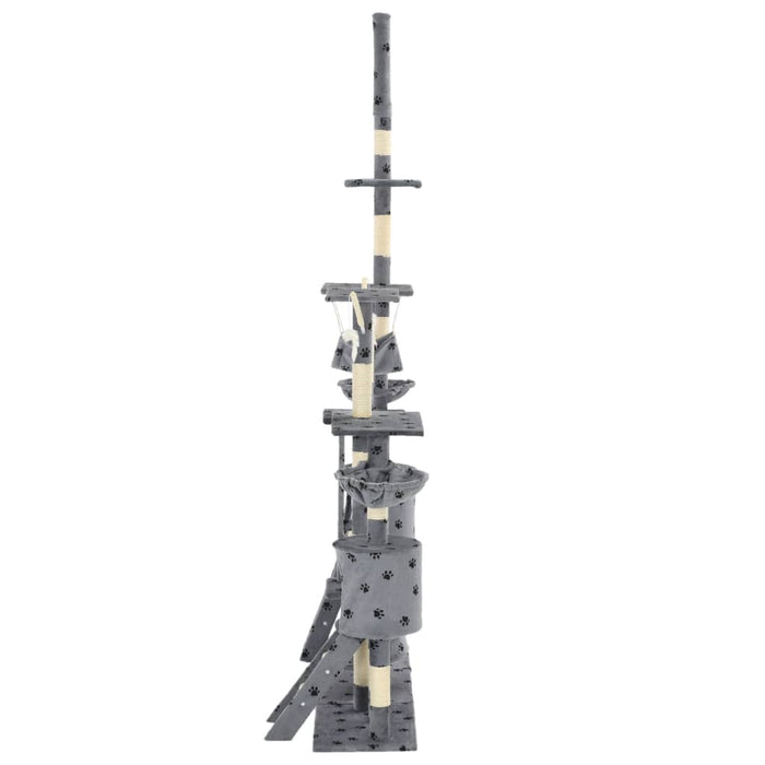 Ansamblu pisici cu funie sisal, 230-250cm, imprimeu lăbuțe, gri - WALTI WALTI
