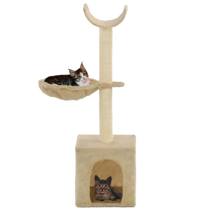 Ansamblu pisici, stâlpi funie de sisal, 105 cm, bej - WALTI WALTI