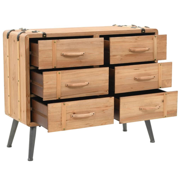 Dulap cu sertare, lemn masiv de brad, 91 x 35 x 73 cm - WALTI WALTI