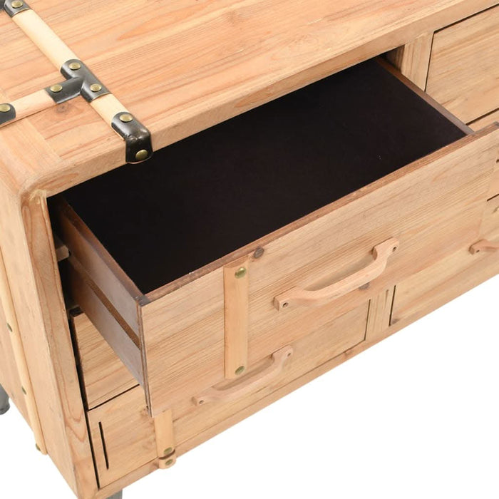 Dulap cu sertare, lemn masiv de brad, 91 x 35 x 73 cm - WALTI WALTI