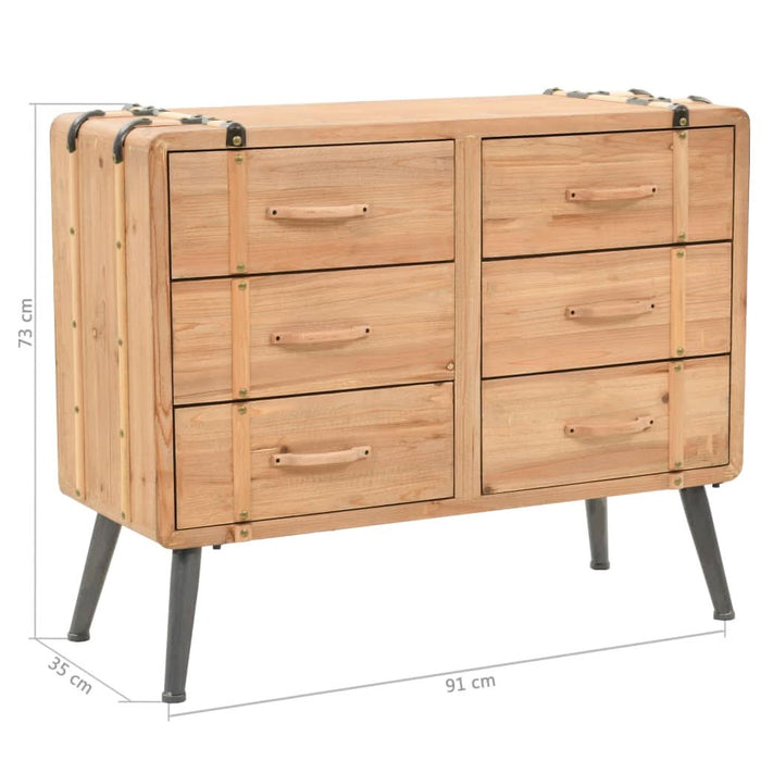 Dulap cu sertare, lemn masiv de brad, 91 x 35 x 73 cm - WALTI WALTI