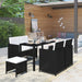 Set mobilier de exterior cu perne, 6 piese, negru, poliratan - WALTI WALTI